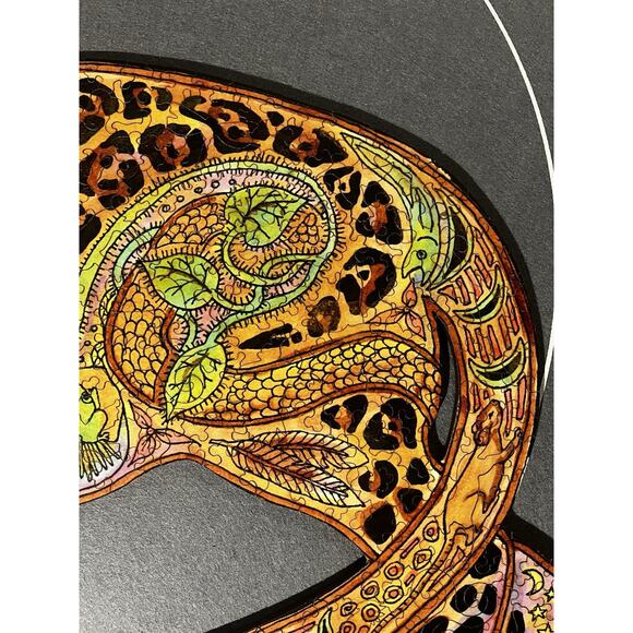 Liberty Puzzles Classic Wooden Jigsaw Puzzle | Jaguar by artist Sue Coccia | EUC - Picture 6 of 7